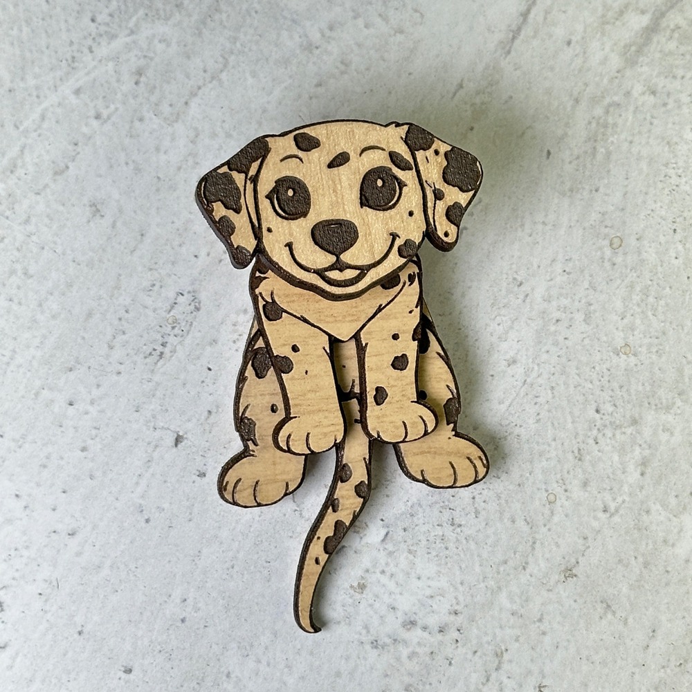 Dalmatian Puppy Dog Wooden Magnet